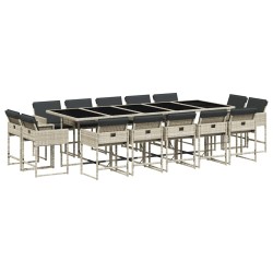 Salon de jardin 11 pcs avec coussin Bois d'acacia solide 495703495703