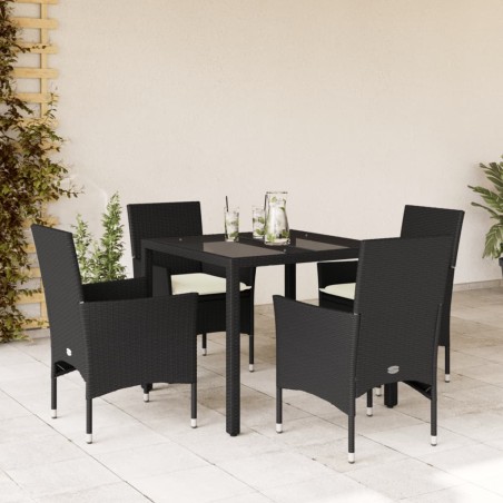 Salon de jardin 11 pcs avec coussins gris résine tressée 495705495705