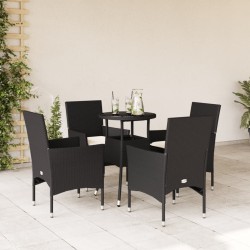 Salon de jardin 11 pcs avec coussins gris résine tressée 495727495727