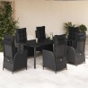 Salon de jardin 10 pcs avec coussins gris bois massif 495760495760