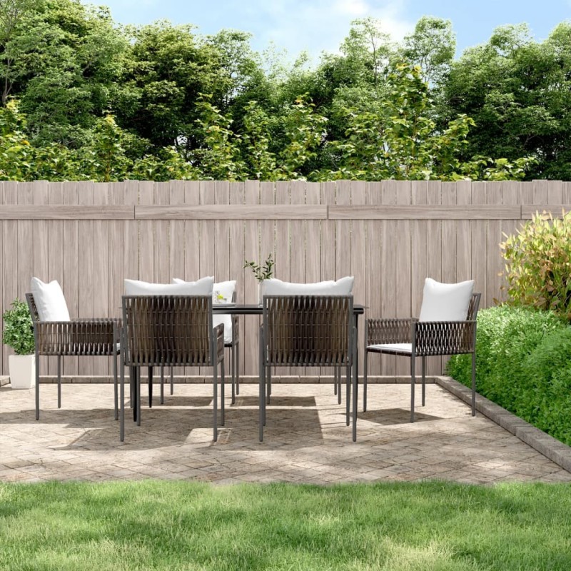 Ensemble de salle à manger pour jardin 13 pcs Blanc Rattan Polt 495798495798