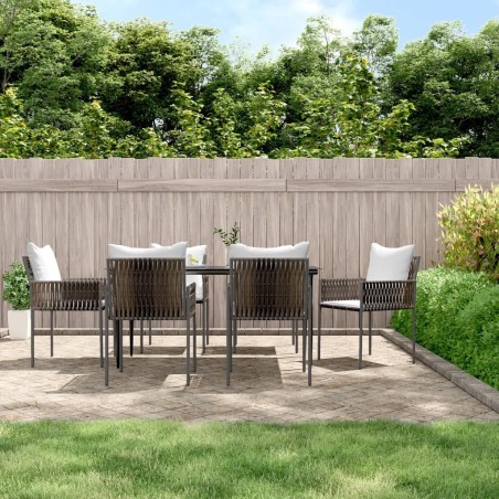Ensemble de salle à manger pour jardin 13 pcs Blanc Rattan Polt 495798495798