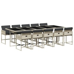 Ensemble de salle à manger pour jardin 11 pcs Noir Acier 495800495800