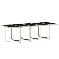 Ensemble de salle à manger pour jardin 11 pcs Noir Acier 495800495800