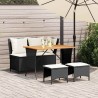 Ensemble de salle à manger pour jardin 11 pcs Noir Acier 495801495801