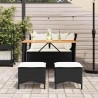 Ensemble de salle à manger pour jardin 11 pcs Noir Acier 495801495801