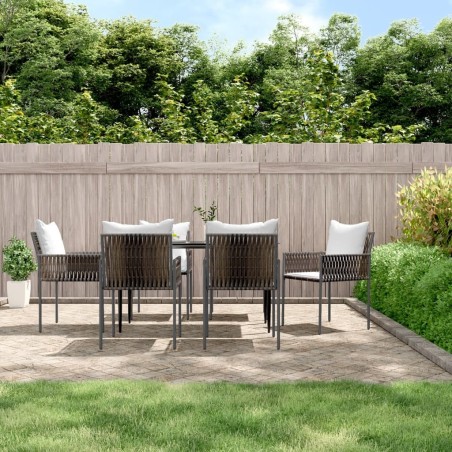 Ensemble de salle à manger pour jardin 13 pcs Blanc 495804495804