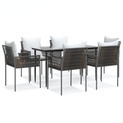 Ensemble de salle à manger pour jardin 13 pcs Blanc 495804495804