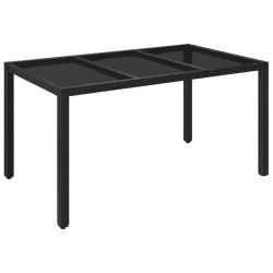 Ensemble de salle à manger pour jardin 7 pcs Noir Acier 495817495817