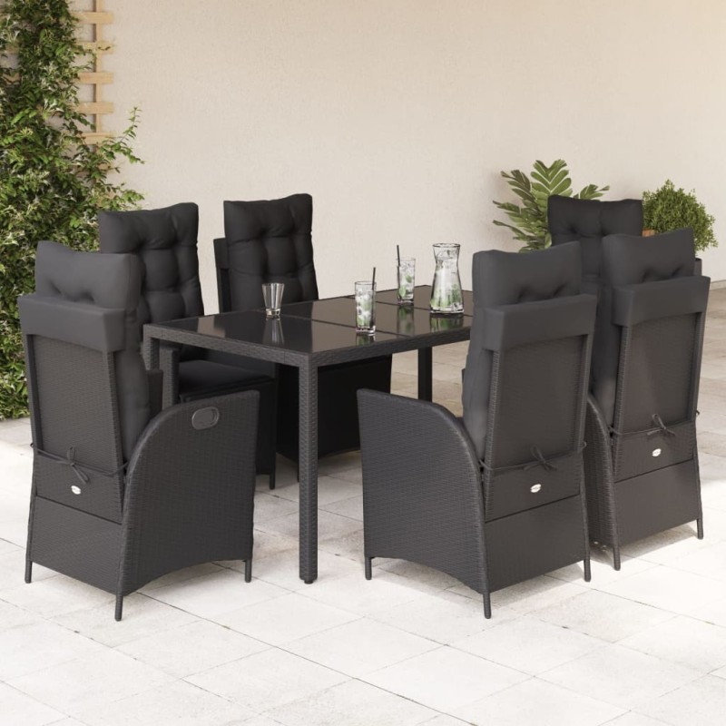 Ensemble de salle à manger pour jardin 9 pcs Anthracite 495818495818