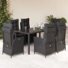 Ensemble de salle à manger pour jardin 9 pcs Anthracite 495818495818