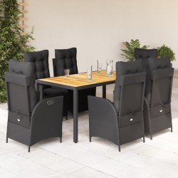 Ensemble de salle à manger pour jardin 9 pcs Anthracite 495819495819