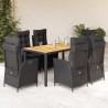 Ensemble de salle à manger pour jardin 9 pcs Anthracite 495819495819