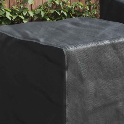 Ensemble de canapé de jardin avec coussin 9 pcs Noir polyrotin 496016496016