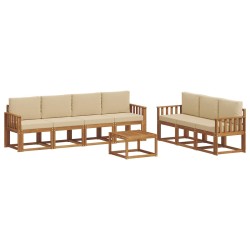 Ensemble de canapé de jardin 6 pcs Marron Poly rotin 496232496232