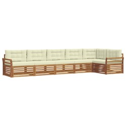 Ensemble de canapé de jardin 7 pcs Beige Poly rotin 496490496490