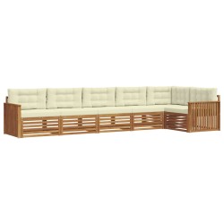 Ensemble de canapé de jardin 7 pcs Beige Poly rotin 496493496493