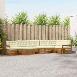 Ensemble de canapé de jardin 7 pcs Beige Poly rotin 496509496509