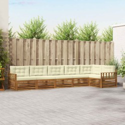 Ensemble de canapé de jardin 7 pcs Beige Poly rotin 496526496526