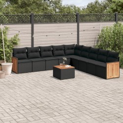 Salon de jardin 7 pcs et coussins bois massif sapin de douglas 496563496563