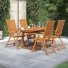 Ensemble à manger de jardin et coussins 5 pcs gris clair rotin 496571496571