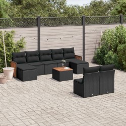 Salon de jardin 9 pcs avec coussins sapin de douglas solide 496632496632