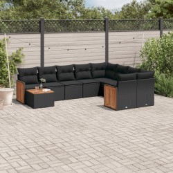 Salon de jardin 9 pcs avec coussins Aluminium Anthracite 496633496633