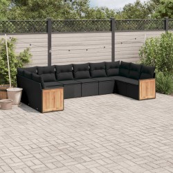 Salon de jardin 9 pcs avec coussins Aluminium Anthracite 496634496634