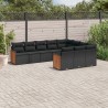 Salon de jardin 9 pcs avec coussins bois de pin imprégné 496636496636