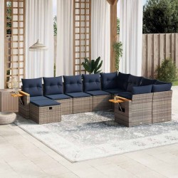 Salon de jardin 7 pcs et coussins bois massif sapin de douglas 496643496643
