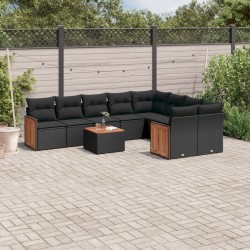 Salon de jardin 9 pcs avec coussins Aluminium Anthracite 496644496644
