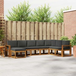 Salon de jardin 4 pcs avec coussins Aluminium Anthracite 496940496940