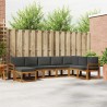 Salon de jardin 3 pcs avec coussins Gris Résine tressée 496944496944