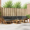 Salon de jardin 12 pcs avec coussins crème Bois de pin 496957496957