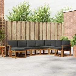 Salon de jardin 4 pcs avec coussins Aluminium Anthracite 497262497262
