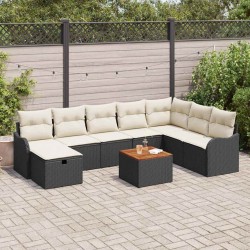 Salon de jardin avec coussins 7 pcs beige résine tressée 497276497276
