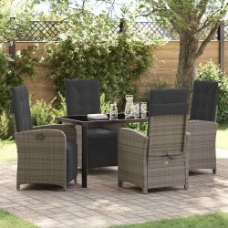 Ensemble de canapé de jardin 6 pcs Beige Poly rotin 497592497592