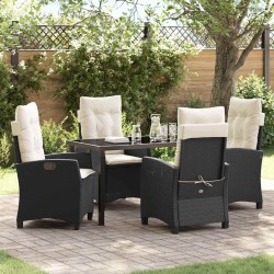Salon de jardin 12 pcs avec coussins noir résine tressée 497614497614
