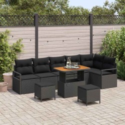 Salon de jardin avec coussins 6 pcs beige résine tressée 497634497634