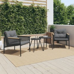 Ensemble à manger de jardin avec coussins 5pcs Beige poly rotin 497636497636