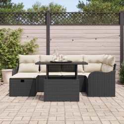 Salon de jardin 11 pcs avec coussins beige résine tressée 497664497664