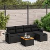Salon de jardin avec coussins 7 pcs gris résine tressée 498865498865