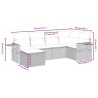 Salon de jardin avec coussins 7 pcs gris résine tressée 498876498876