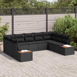 Salon de jardin avec coussins 14 pcs gris résine tressée 499035499035