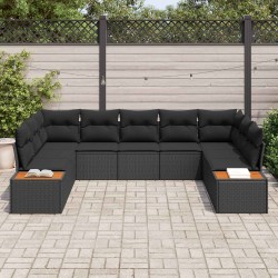Salon de jardin avec coussins 14 pcs gris résine tressée 499035499035
