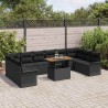 Salon de jardin avec coussins 14 pcs gris clair résine tressée 499047499047