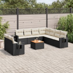 Salon de jardin avec coussins 7 pcs beige résine tressée 499185499185