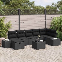 Salon de jardin avec coussins 7 pcs beige résine tressée 499195499195