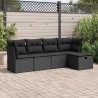 Salon de jardin avec coussins 7 pcs gris résine tressée 499222499222