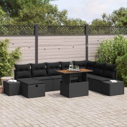 Salon de jardin avec coussins 7 pcs beige résine tressée 499227499227